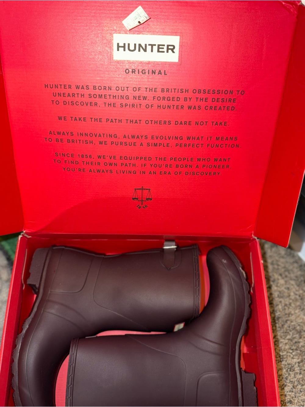 Hunter Women’s Short Rain Boots - Burgundy